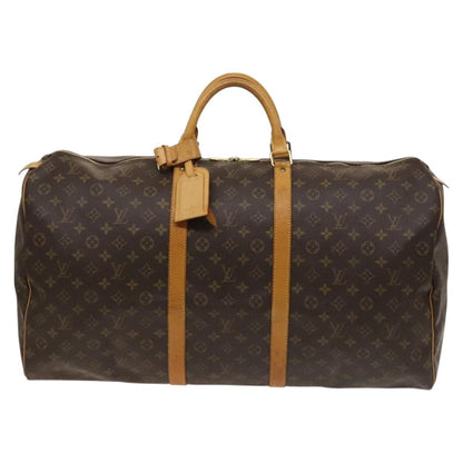 Louis Vuitton Keepall Bag Monogram Canvas, BROWN, CANVAS, Travel bag