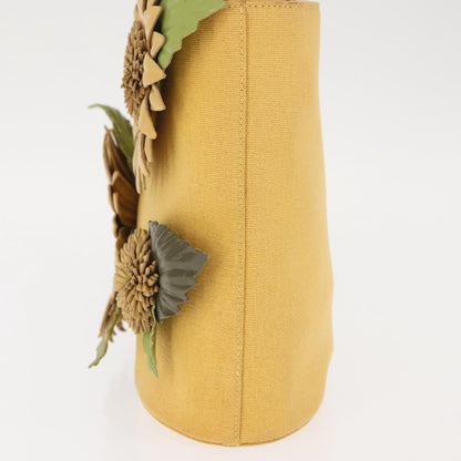 Salvatore Ferragamo Flower tote Canvas, YELLOW, CANVAS, Tote bag