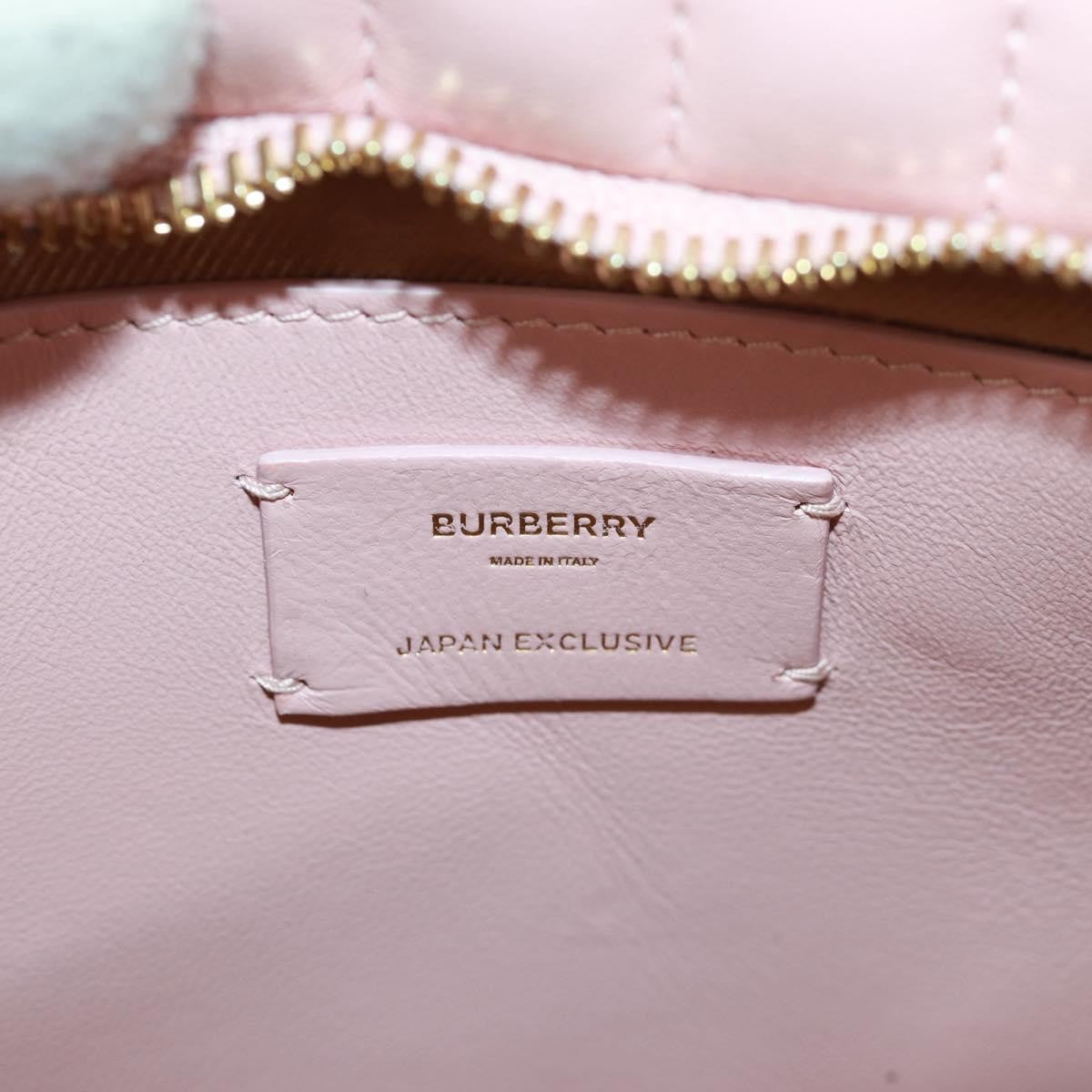 Burberry Lola Zip Shoulder Bag Quilted Leather, PINK, LEATHER, Shoulder bag