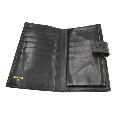 Chanel Timeless CC French Wallet Caviar, BLACK, LEATHER, Wallets