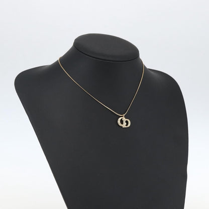 Christian Dior CD Pendant Necklace Metal, Gold, Metal, Necklace