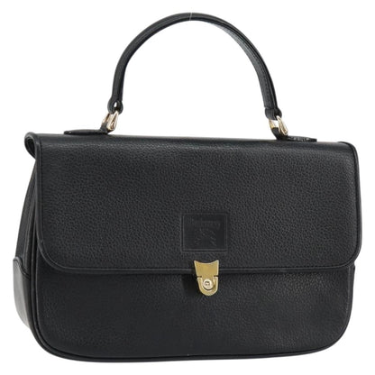 Burberry Vintage Handbag Leather, BLACK, LEATHER, Handbag