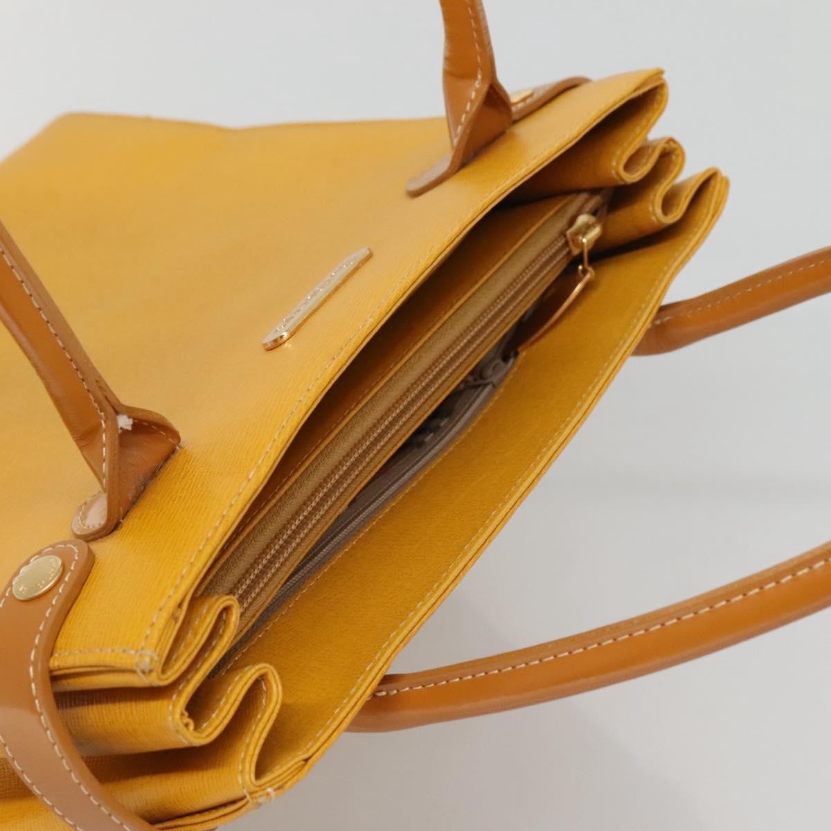 Burberry Vintage Handbag Leather, YELLOW, LEATHER, Handbag