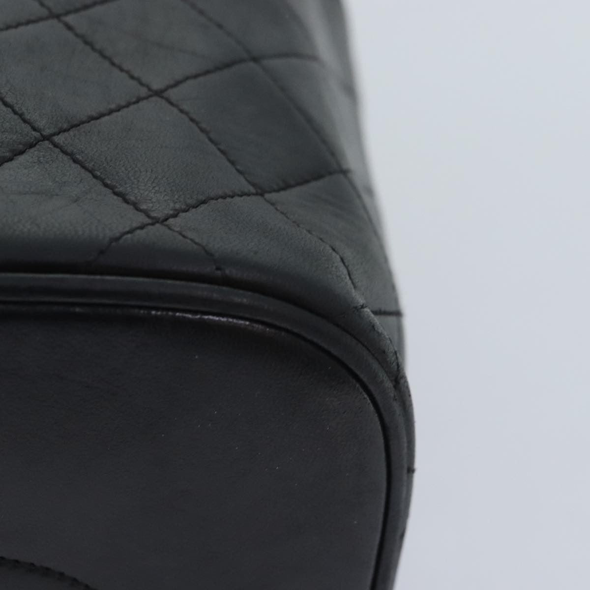 Chanel Vanity pouch Leather, BLACK, LEATHER, Toiletry Case