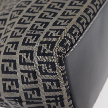 Fendi Shopping Tote Zucchino Canvas, NAVY, CANVAS, Tote bag