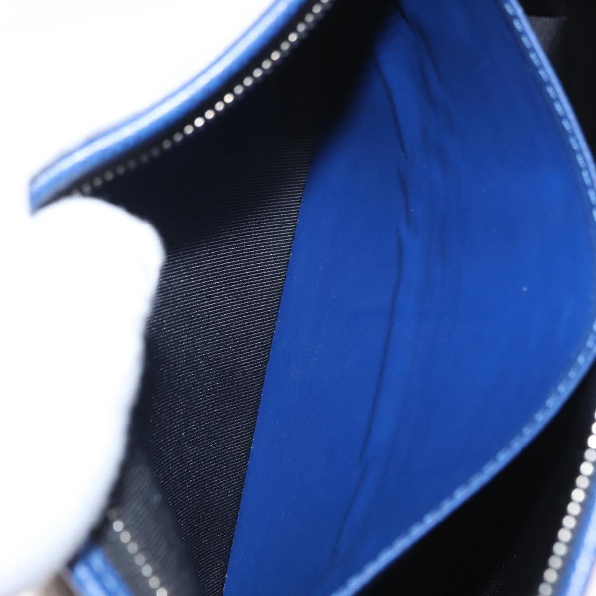 Louis Vuitton Pochette Voyage Taiga Leather, Blue, Leather, Clutch