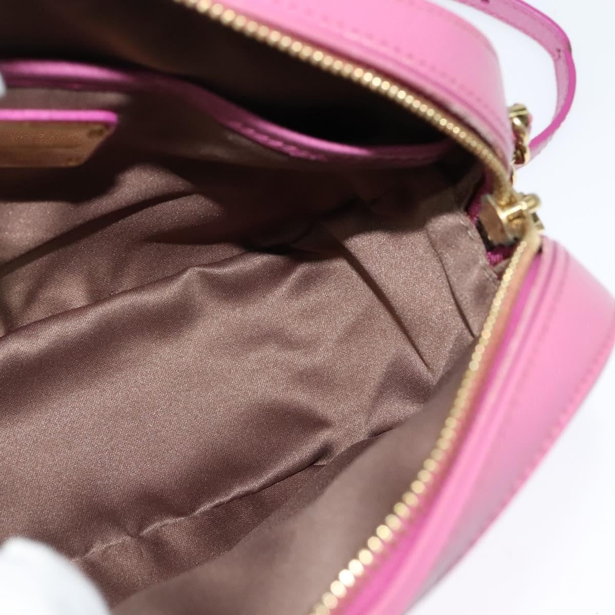 Salvatore Ferragamo Vara Chain Flap Shoulder Bag Leather, PINK, LEATHER, Shoulder bag