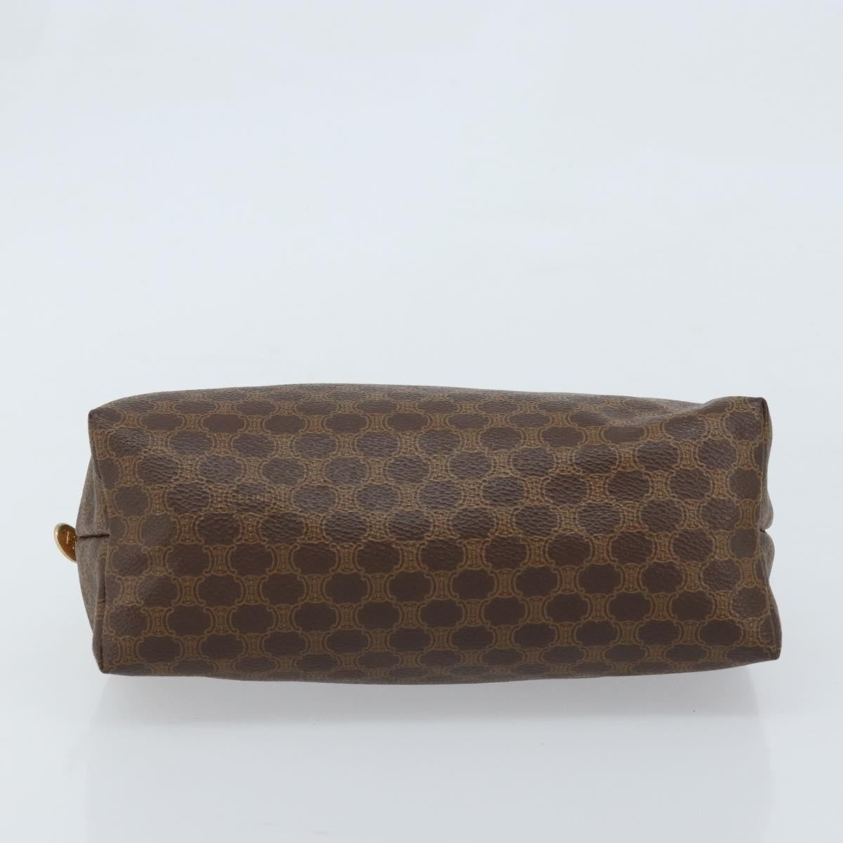 Celine Macadam Pochette Canvas and Leather, Brown, Canvas, Clutch
