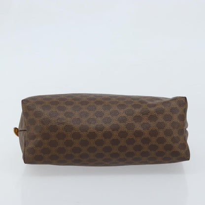 Celine Macadam Pochette Canvas and Leather, Brown, Canvas, Clutch