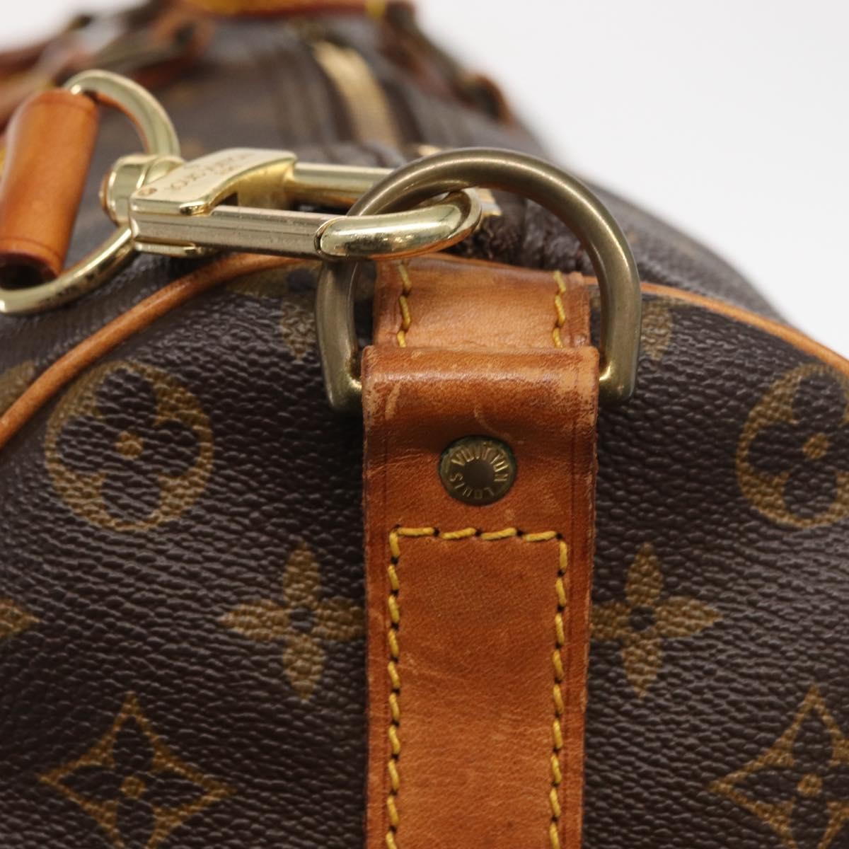 Louis Vuitton Keepall Bandouliere Bag Monogram Canvas, BROWN, CANVAS, Travel bag