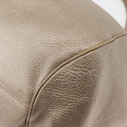 Salvatore Ferragamo Gancini handbag Leather, GOLD, LEATHER, Handbag