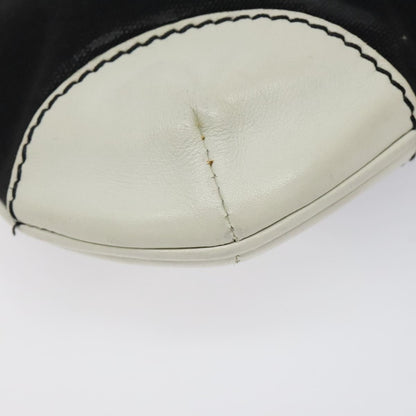 Chanel Vintage Olsen CC Chain Shoulder Bag Canvas and Leather, BLACK, CANVAS, Shoulder bag