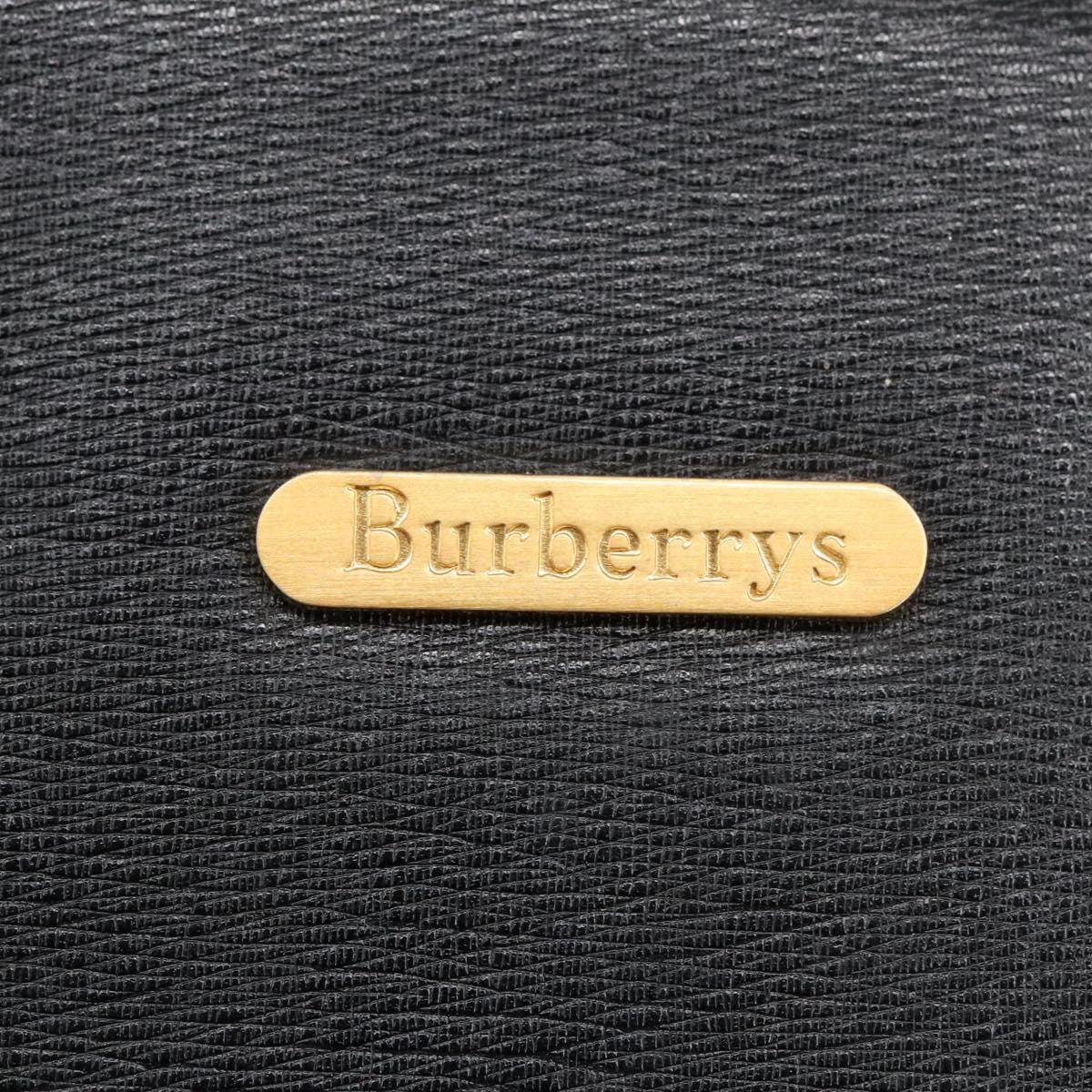 Burberry Handle Tote Leather, BLACK, LEATHER, Tote bag