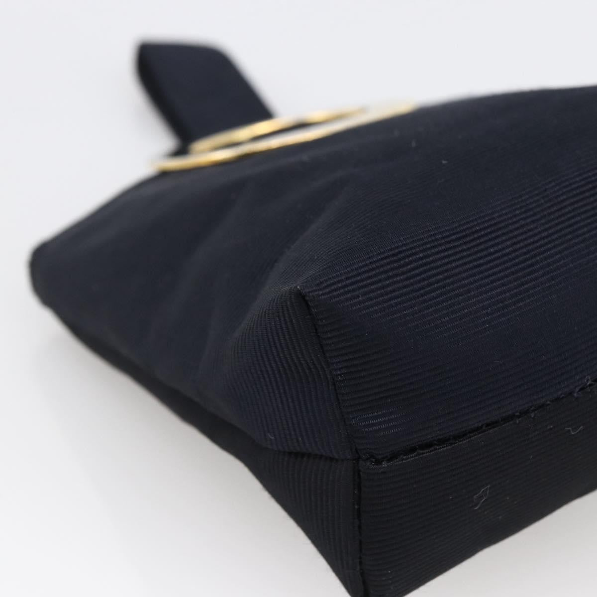 Celine Marin Wristlet Pouch Canvas with Leather, NAVY, NYLON, Clutche & pouche
