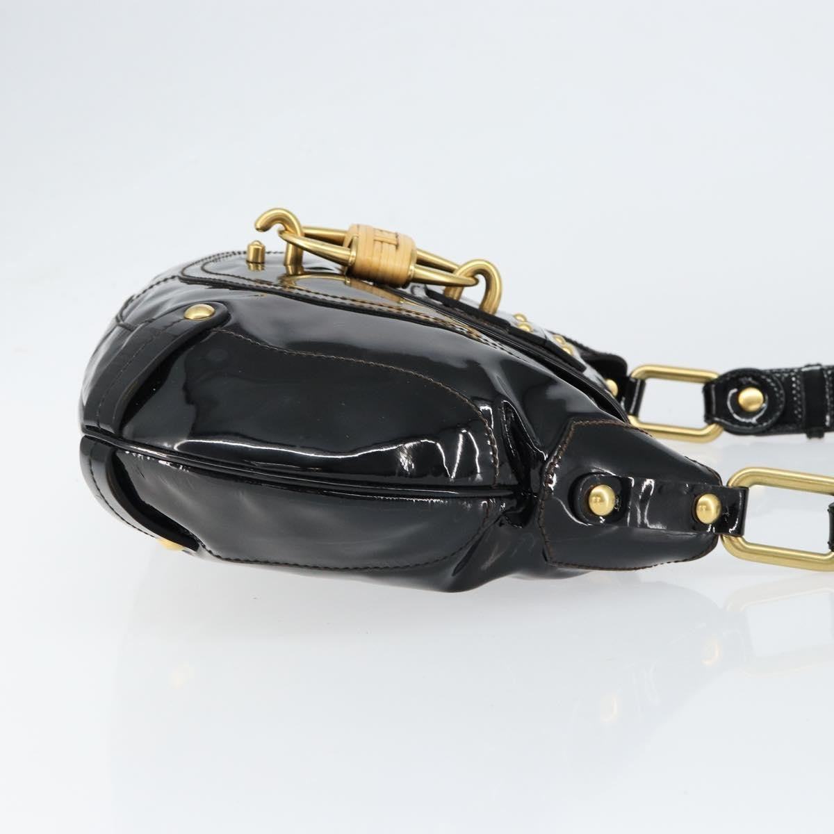 Salvatore Ferragamo Gancini Tote Patent leather, BLACK, PATENT_LEATHER, Tote bag