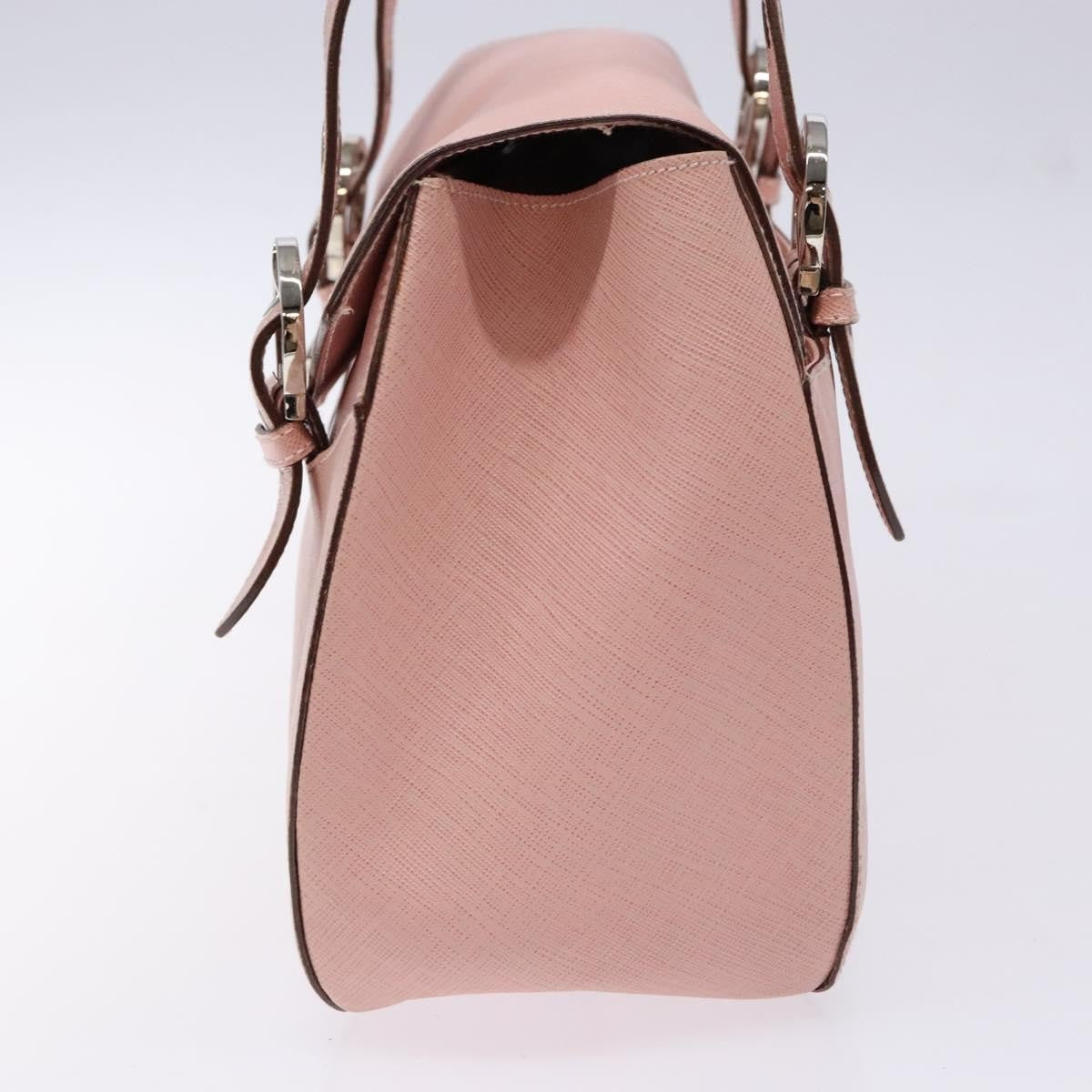 Salvatore Ferragamo Gancini handbag Leather, PINK, LEATHER, Handbag