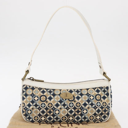Celine Vintage Pochette Shoulder Bag Canvas, NAVY, CANVAS, Clutche & pouche