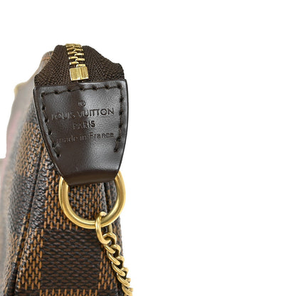 Louis Vuitton Mini pochette accessoires Damier Canvas, BROWN, CANVAS, Clutche & pouche