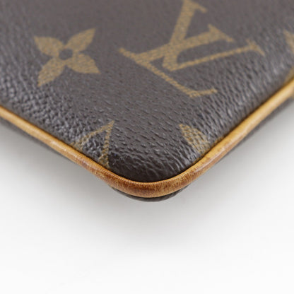 Louis Vuitton Milla Pochette Monogram Canvas, BROWN, CANVAS, Clutche & pouche