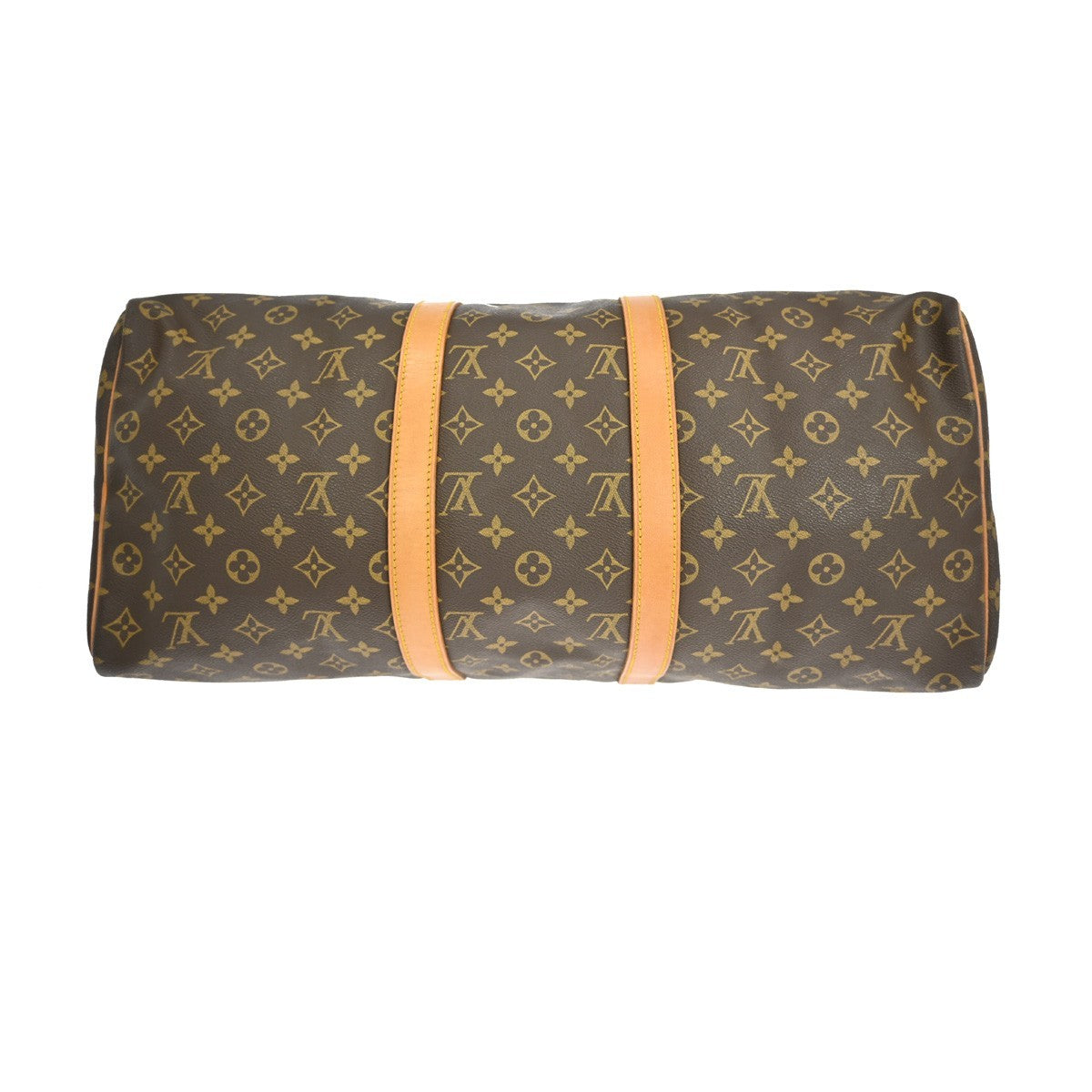 Louis Vuitton Keepall Bag Monogram Canvas, BROWN, CANVAS, Travel bag