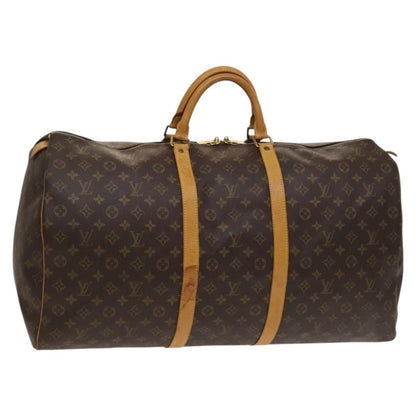 Louis Vuitton Keepall Bag Monogram Canvas, BROWN, CANVAS, Travel bag