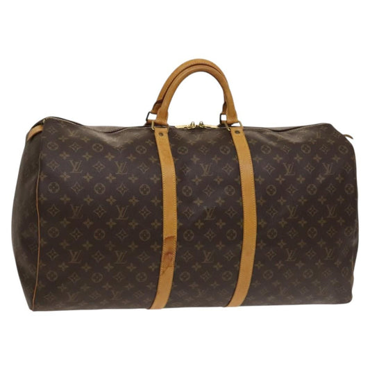 Louis Vuitton Keepall Bag Monogram Canvas, BROWN, CANVAS, Travel bag