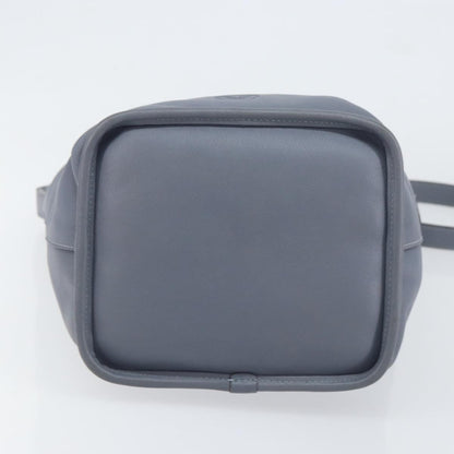Loewe Anagram Shoulder Bag Leather, BLUE, LEATHER, Shoulder bag