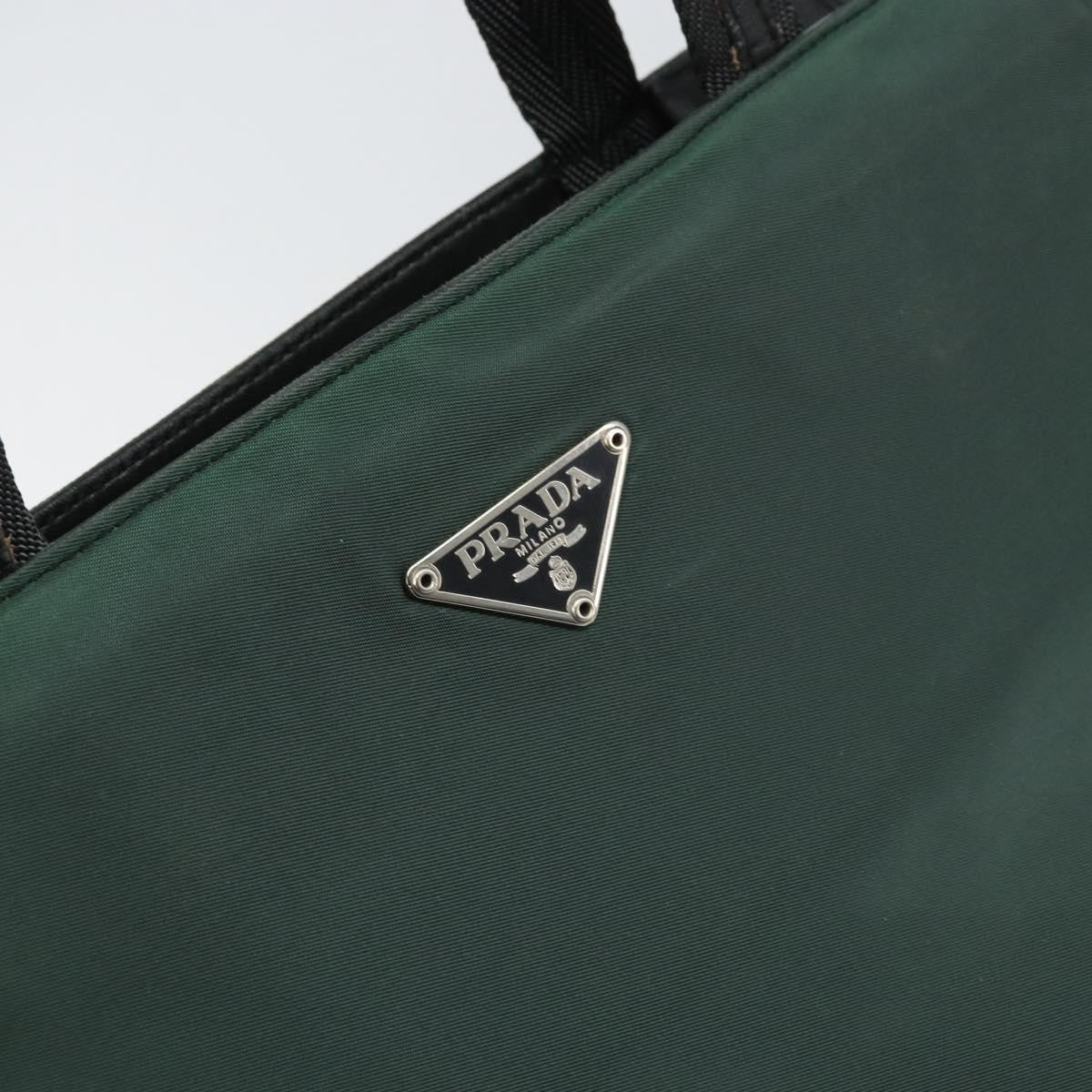 Prada Vintage Zip Tote Tessuto, GREEN, NYLON, Tote bag