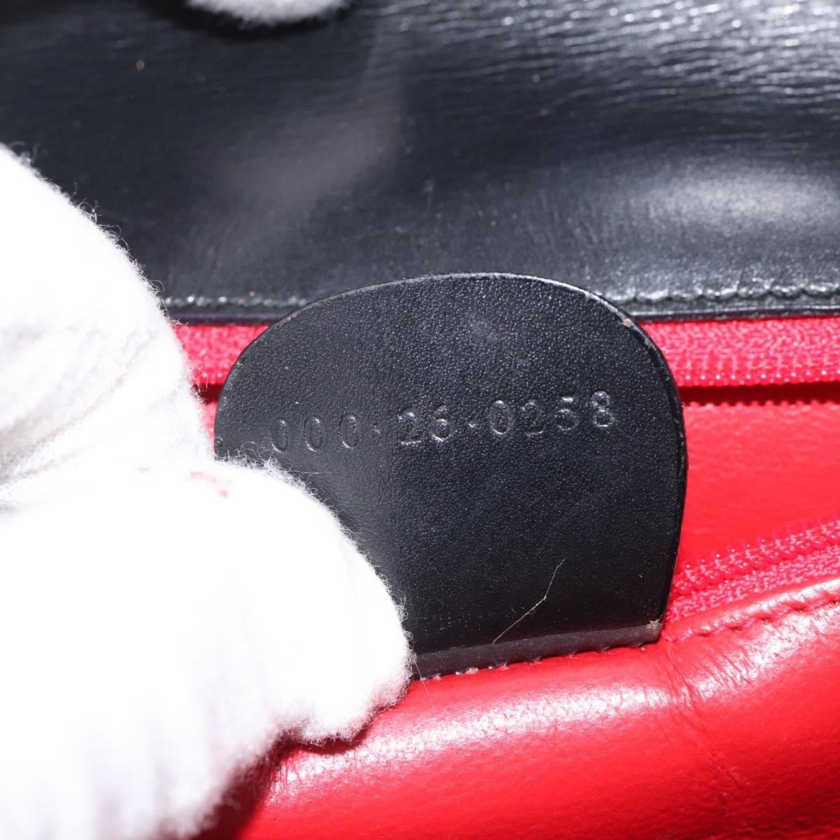 Gucci Vintage Lady Lock Top Handle Bag Leather, BLACK, LEATHER, Handbag