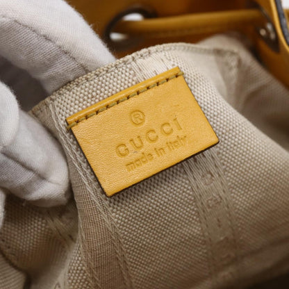 Gucci Bright Bucket Bag Diamante Leather, YELLOW, LEATHER, Shoulder bag