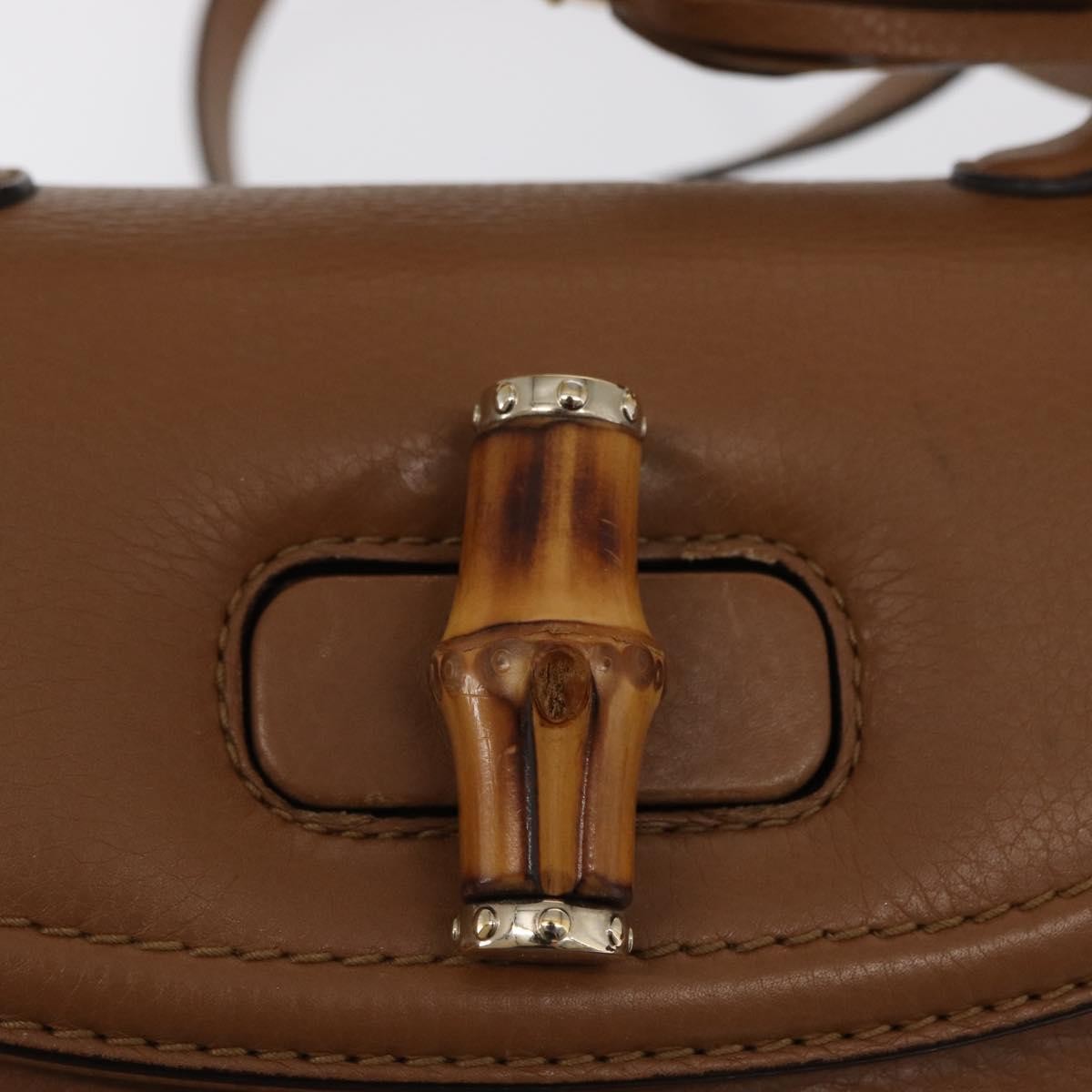 Gucci New Bamboo 1921 Top Handle Bag Leather, BROWN, LEATHER, Handbag