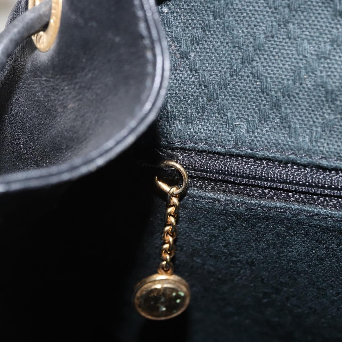 Gucci Vintage Bamboo Backpack Leather, BLACK, LEATHER, Backpack