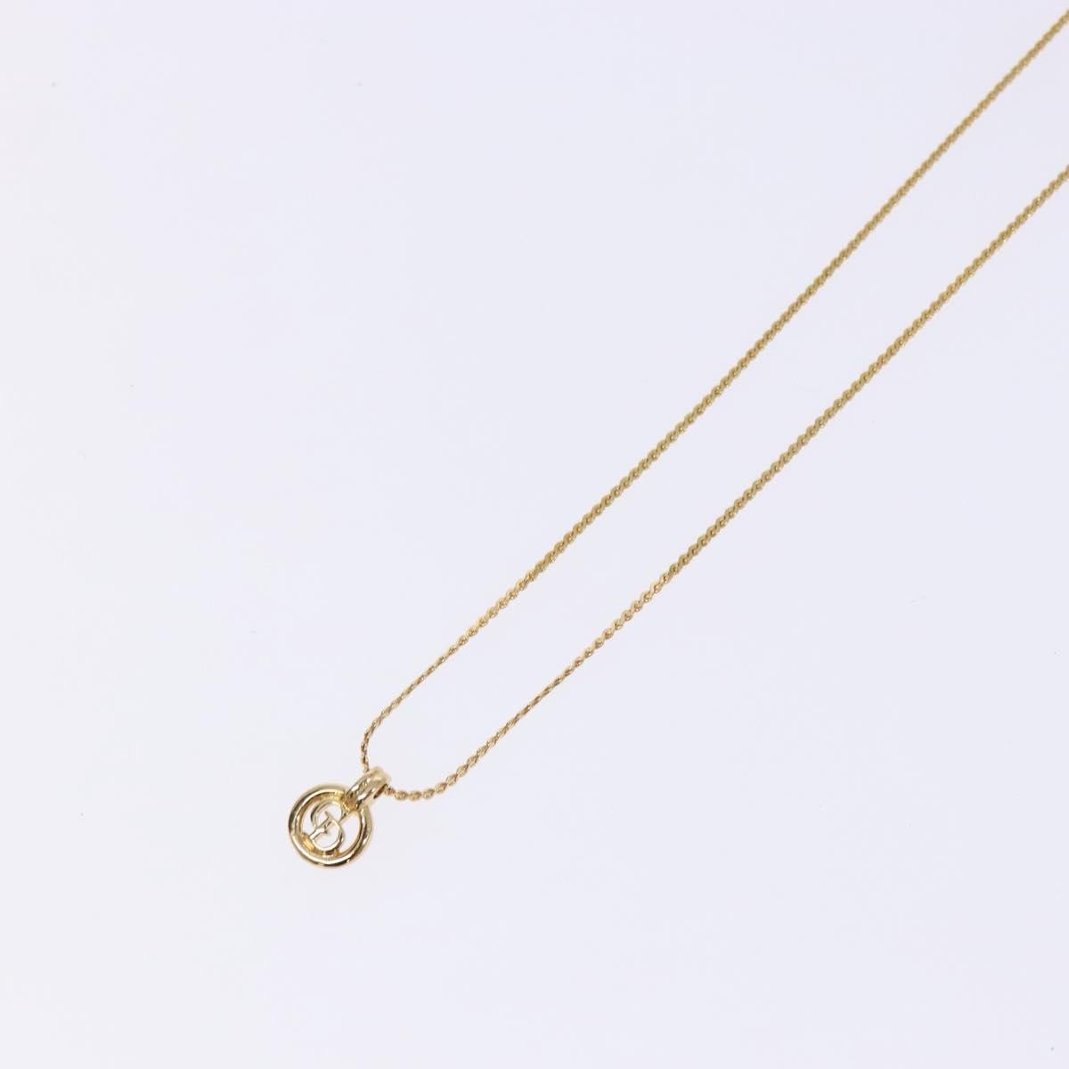 Christian Dior CD Round Pendant Necklace Metal, GOLD, METAL, Necklace