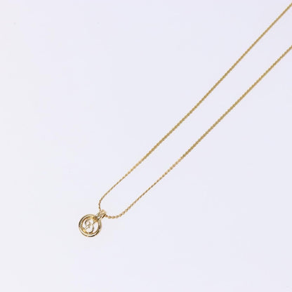 Christian Dior CD Round Pendant Necklace Metal, GOLD, METAL, Necklace