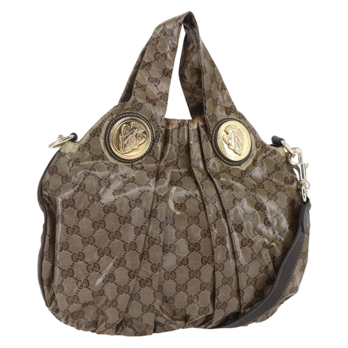 Gucci Hysteria Convertible Top Handle Bag GG Coated Canvas, BEIGE, CANVAS, Handbag