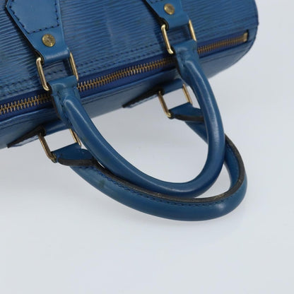 Louis Vuitton Speedy Handbag Epi Leather, BLUE, LEATHER, Handbag