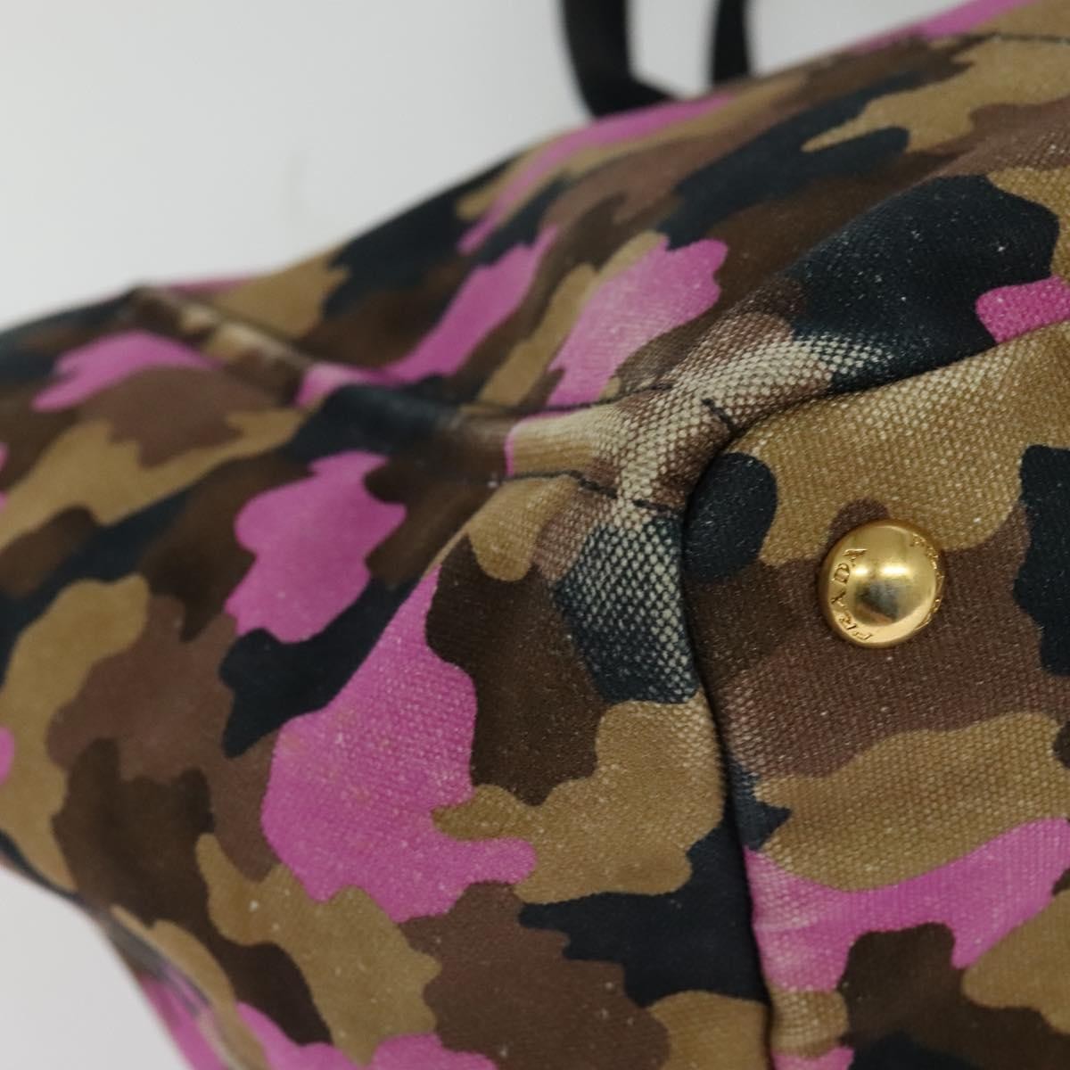 Prada Canapa Open Tote Canvas, MULTICOLOUR, CANVAS, Tote bag