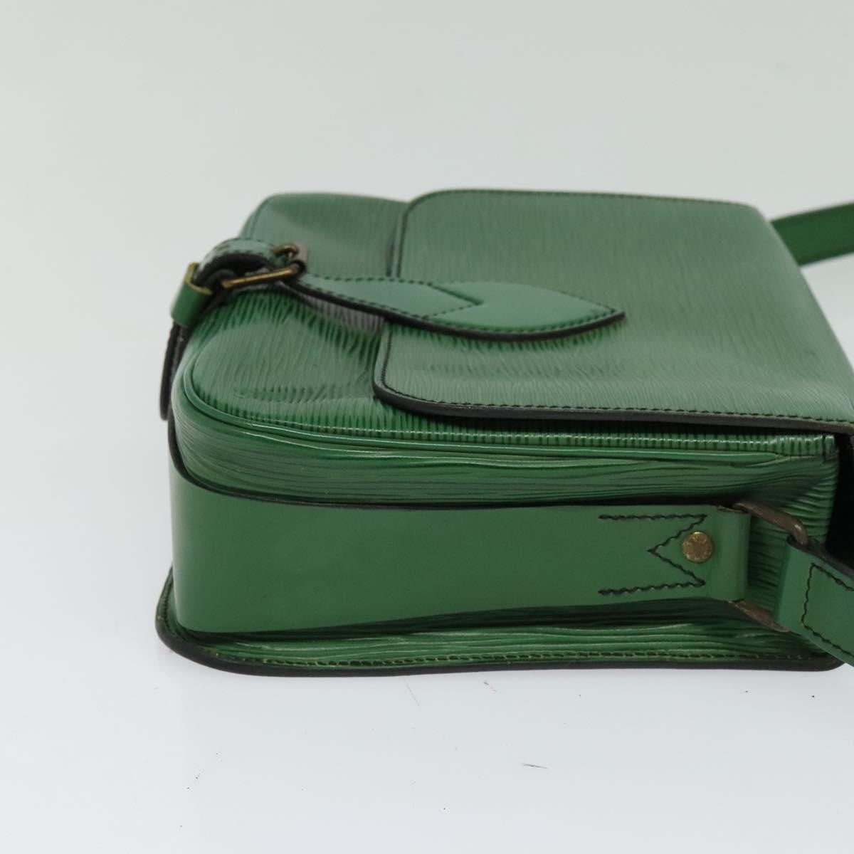 Louis Vuitton Cartouchiere Handbag Epi Leather, Green, Leather, Shoulder Bag
