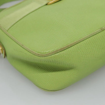 Salvatore Ferragamo Vala Shoulder Bag Leather, GREEN, LEATHER, Shoulder bag