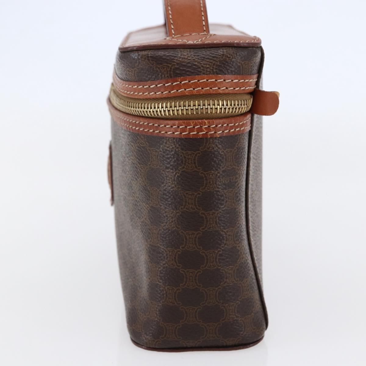 Celine Macadam Vanity Bag Canvas, BROWN, CANVAS, Travel bag