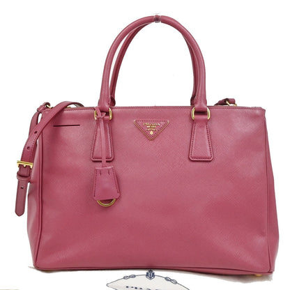 Prada Lux Open Tote Saffiano Leather, Pink, Leather, Tote Bag