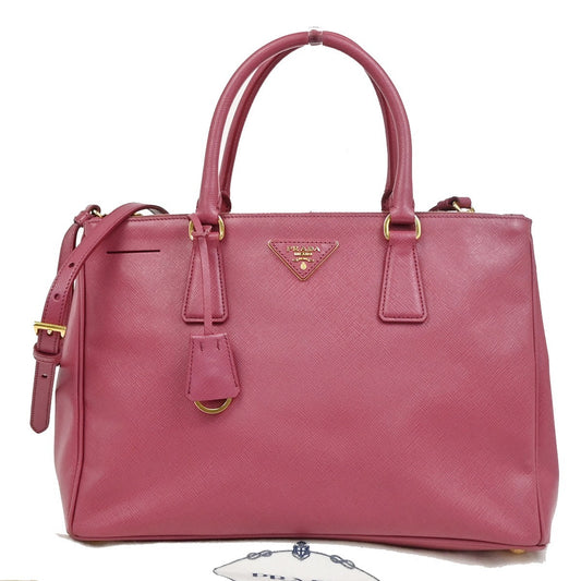 Prada Lux Open Tote Saffiano Leather, Pink, Leather, Tote Bag