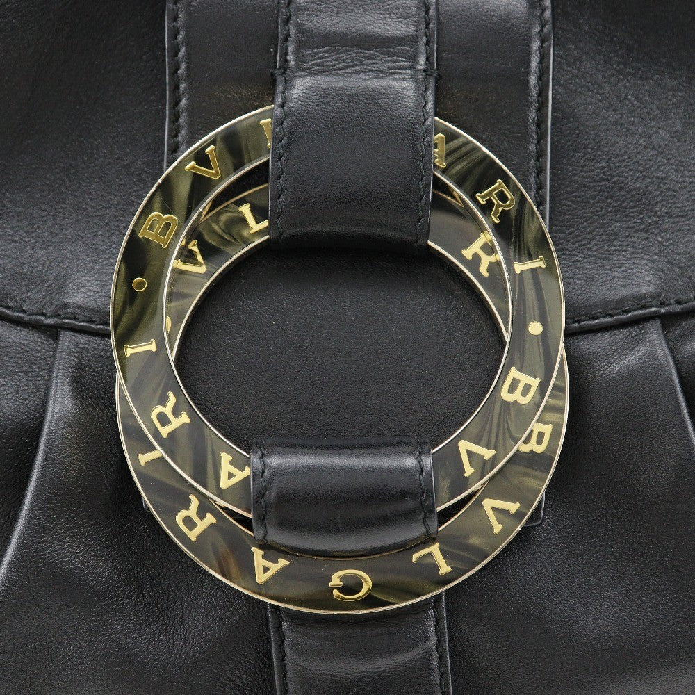 Bvlgari Chandra Hobo Leather, Black, Leather, Handbag