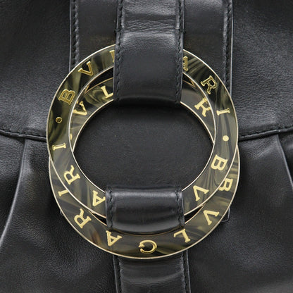 Bvlgari Chandra Hobo Leather, Black, Leather, Handbag