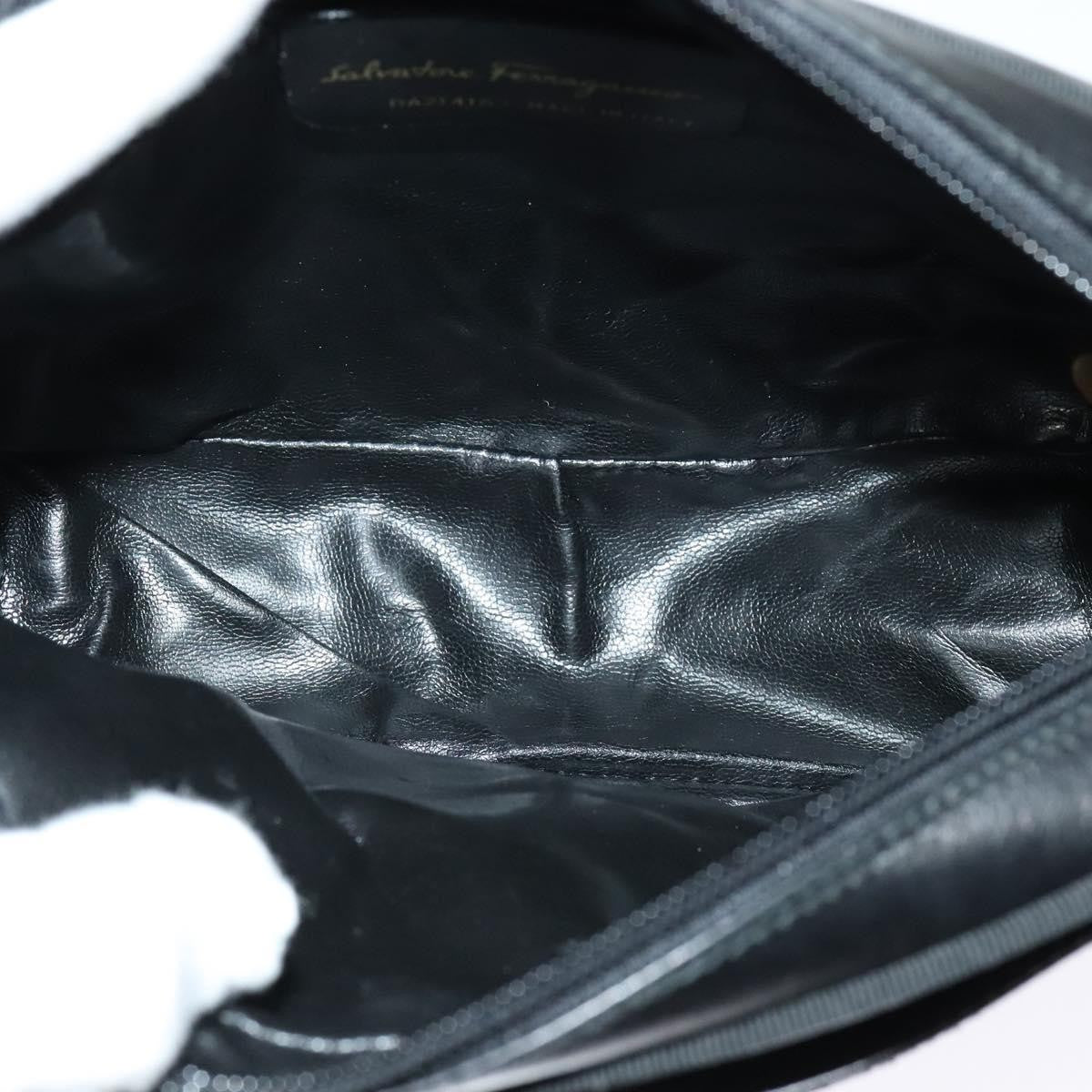 Salvatore Ferragamo Vala Shoulder Bag Leather, BLACK, LEATHER, Shoulder bag