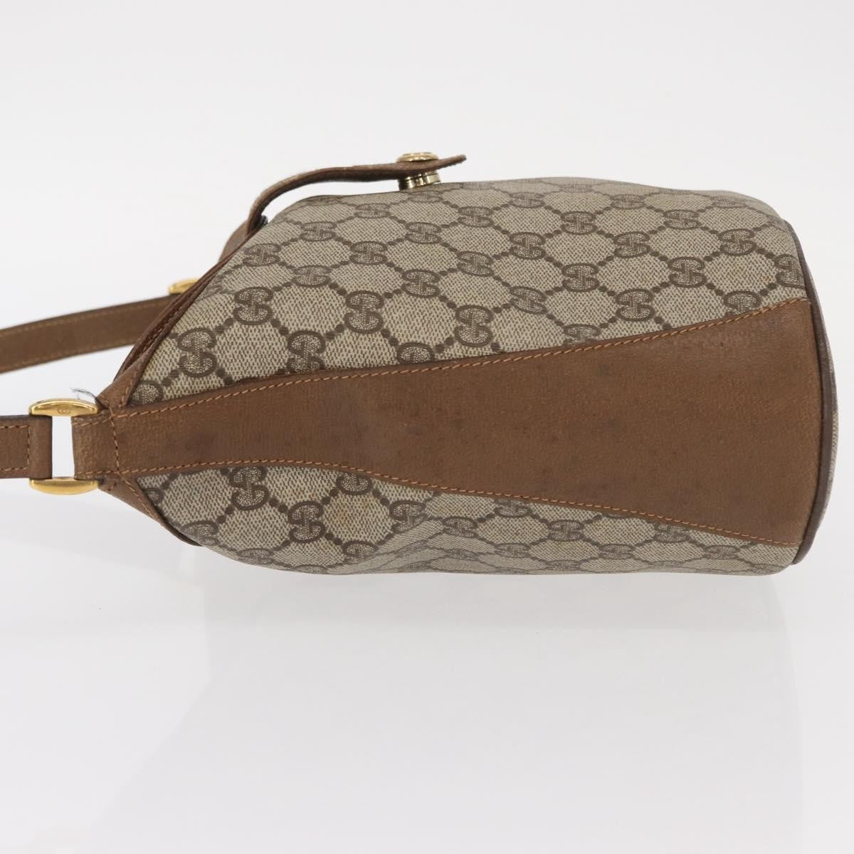 Gucci Vintage Open Shoulder Bag (Outlet) GG Canvas with Leather, BEIGE, PVC, Shoulder bag