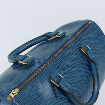 Louis Vuitton Speedy Handbag Epi Leather, BLUE, LEATHER, Handbag