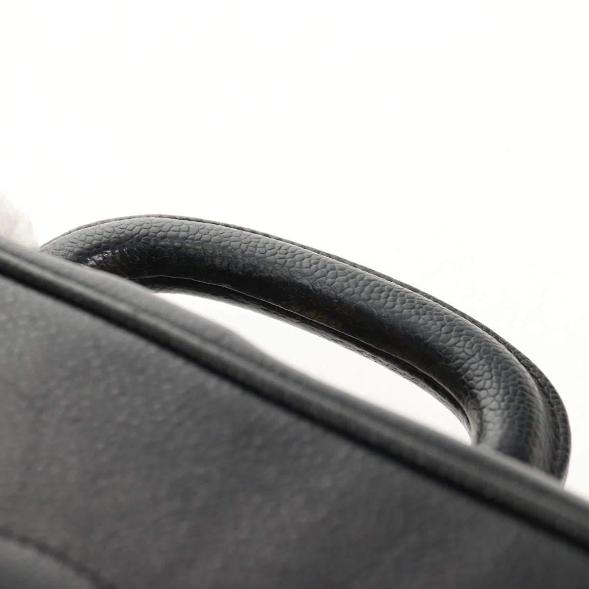Chanel Vintage Timeless Zip Around Vanity Case Caviar, Black, Leather, Clutch