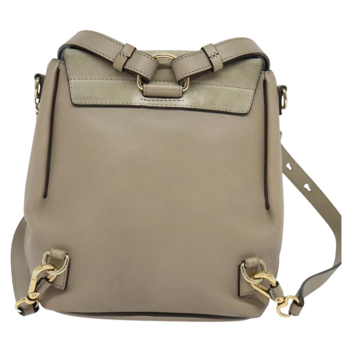 Chloe Faye Shoulder Bag Leather and Suede, GRAY, SUEDE, Shoulder bag