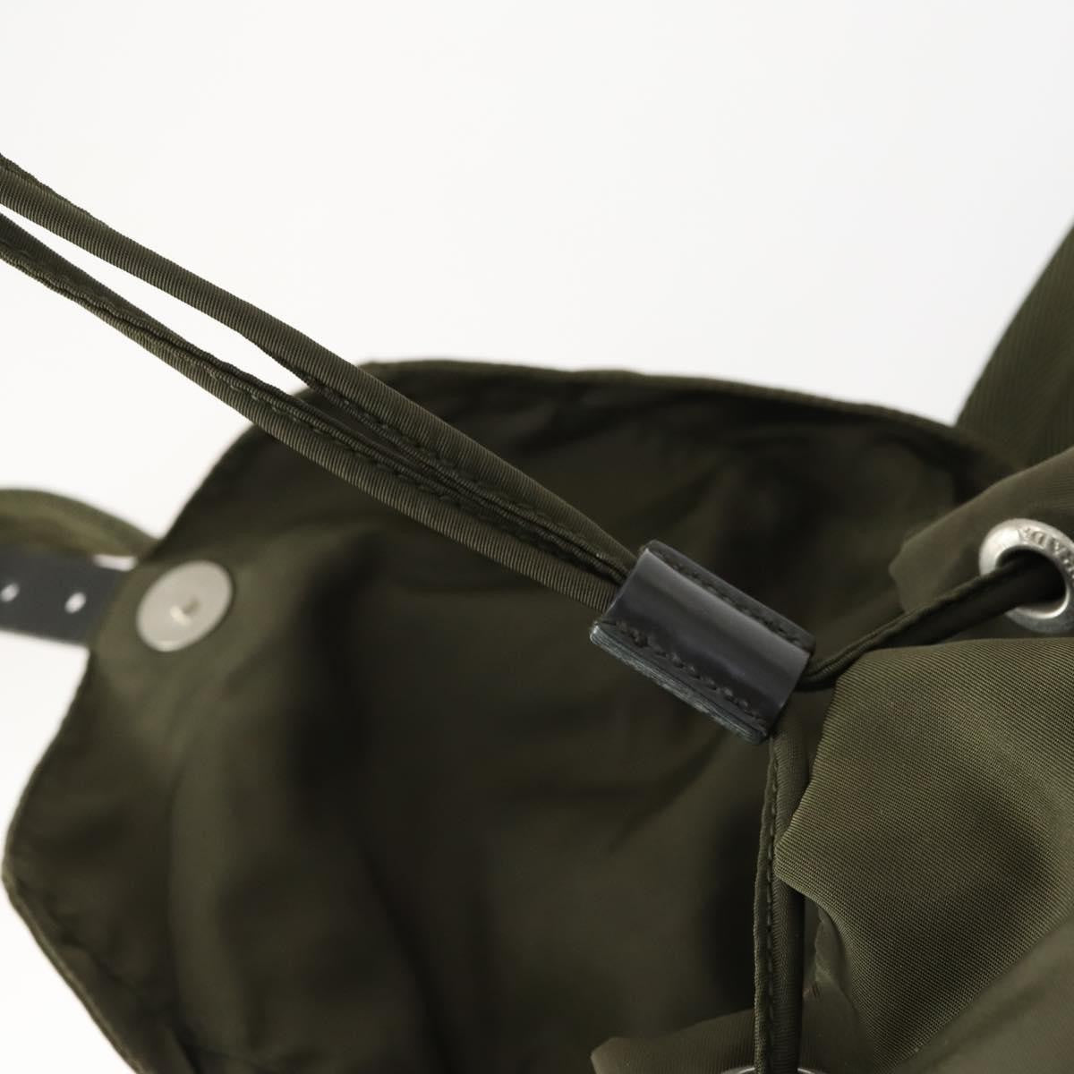 Prada Double Front Pocket Backpack Tessuto, KHAKI, NYLON, Backpack
